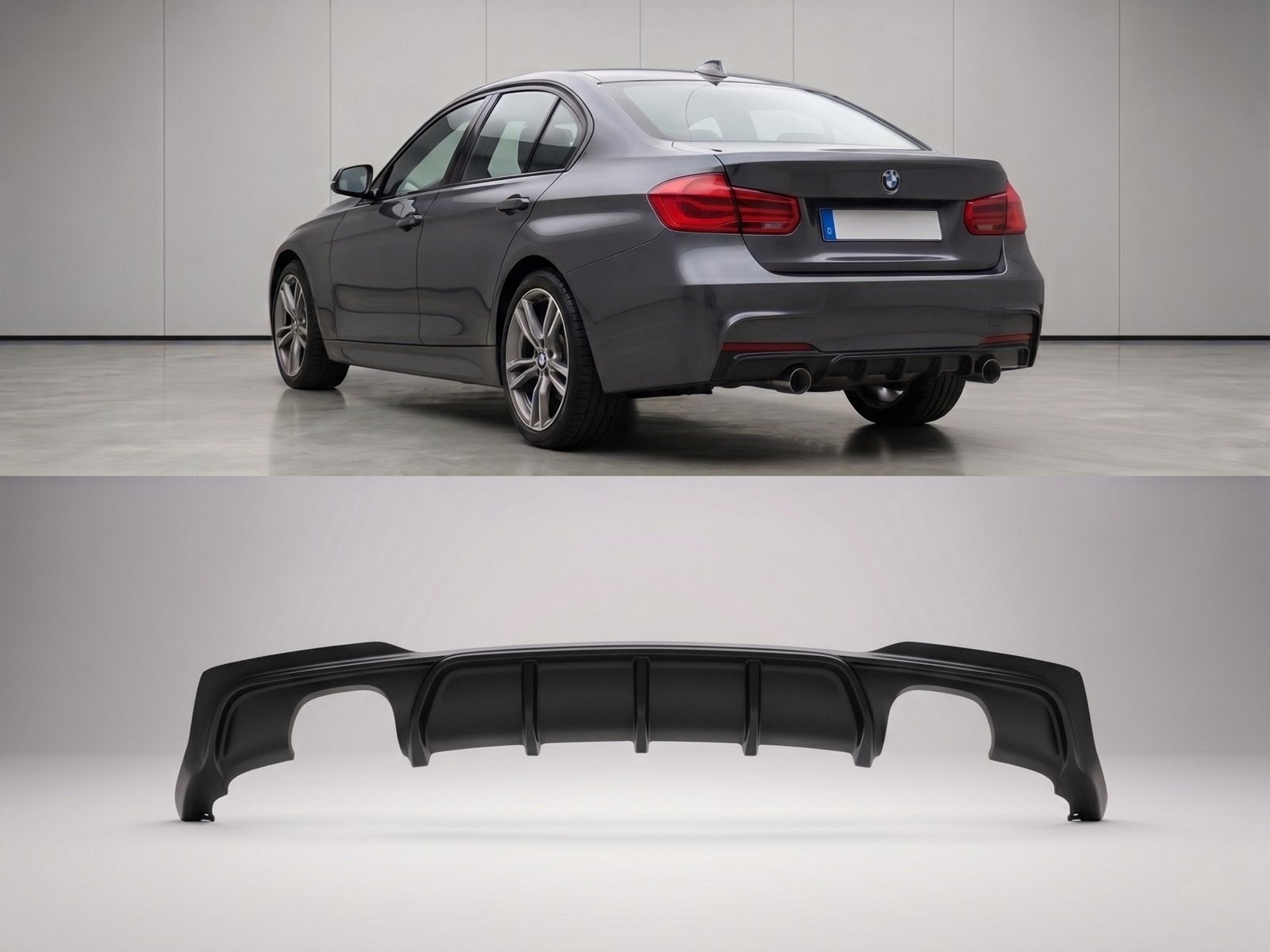 BMW 3 Serie F30 Diffuser Dubbele uitlaat M-Pakket, Ophalen
