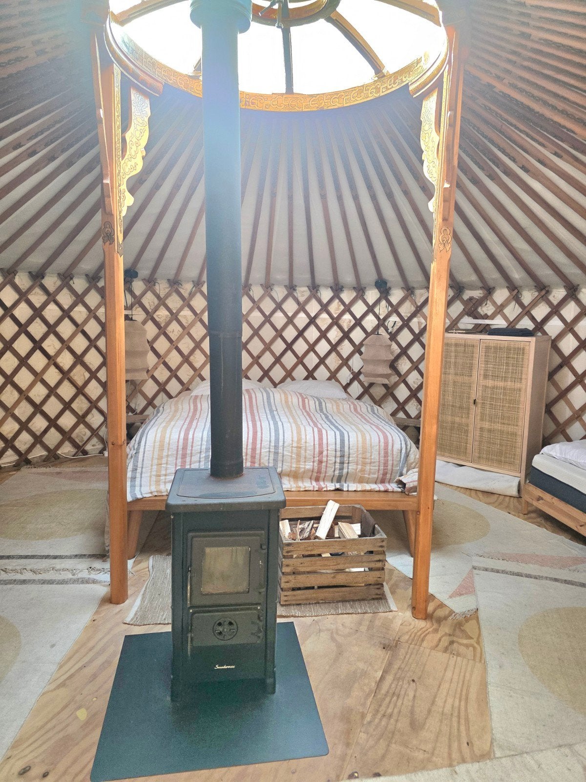 Yurt Living Yurt - Compleet met platform en kachel, Ophalen, Gebruikt, Meer dan 6