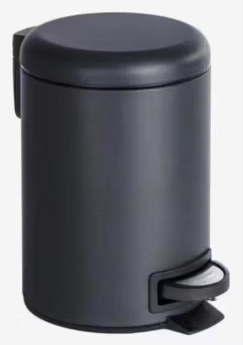 ZGAN! Wenko pedaalemmer 5 liter zwart € 9,99, Minder dan 10 liter, Ophalen of Verzenden, Zo goed als nieuw, Kunststof