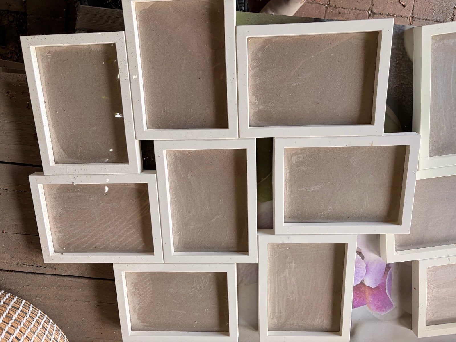 Witte fotolijsten voor collage, Ophalen, Kunststof, Gebruikt, Fotolijst