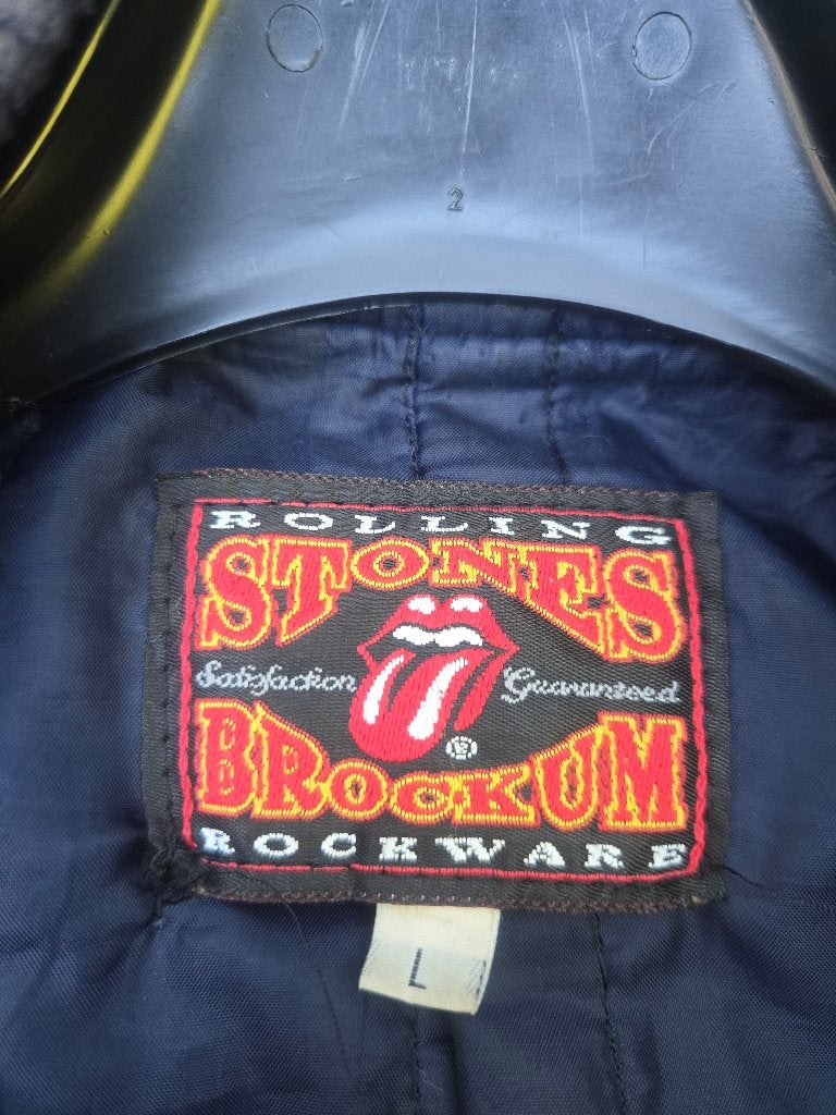 Vintage Rolling Stones World Tour '95 Varsity Jacket Maat L, Ophalen of Verzenden, Gebruikt, Kleding