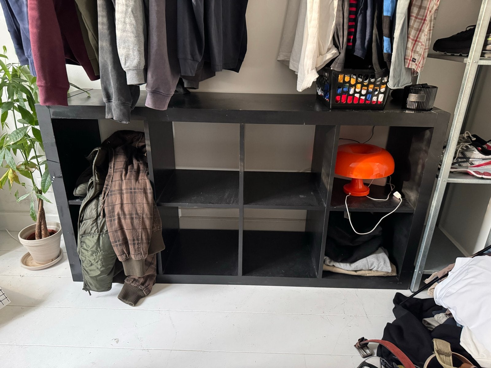 IKEA Kallax kast 2x4 zwart gebruikt, Ophalen, Met plank(en), Gebruikt, 100 tot 150 cm