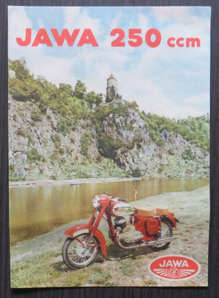 Flyer Jawa 250 cc - 1955 - 2 blz (Engels), Motoren, Verzenden, Overige merken