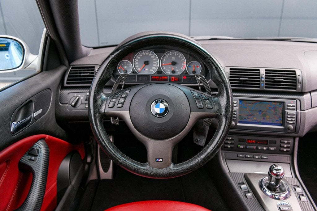 BMW E46 M3 Coupé | SMG | H/K | Titansilber | VOL!, Automatische klimaatregeling, Achterwielaandrijving, Gebruikt, Leder en Stof