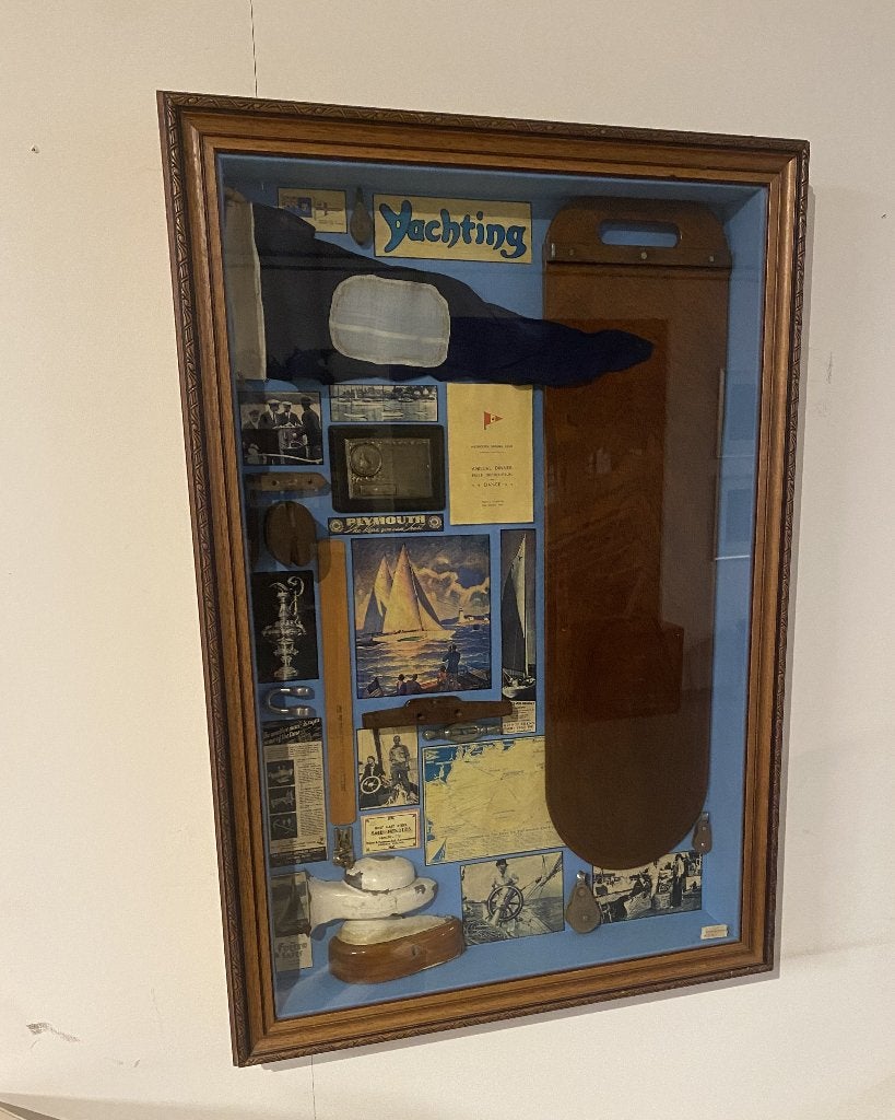 Vitrine voor zeilliefhebbers., Ophalen, Vintage, Ingelijst, Maritiem / water