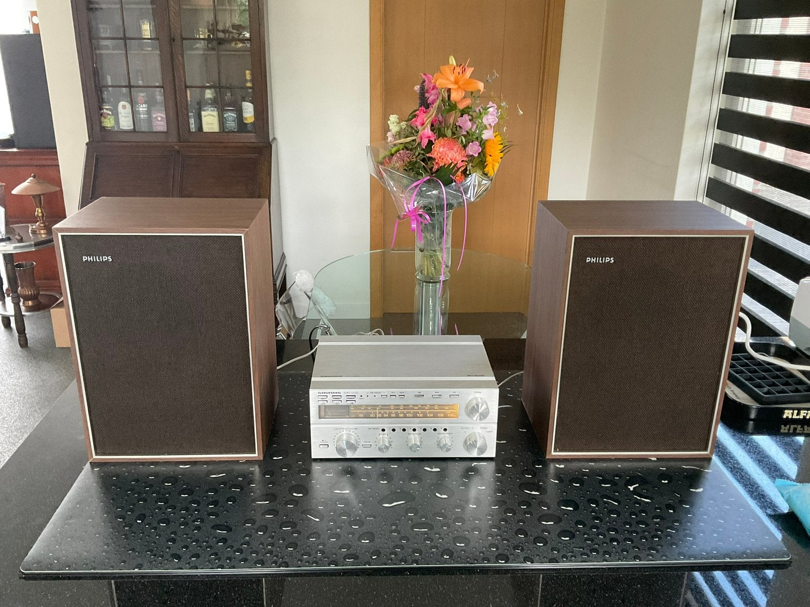 Grundig MR200 receiver + Philips 22RH412 luidsprekers, Audio, Tv en Foto, Gebruikt, Tuner of Radio, Losse componenten, Ophalen