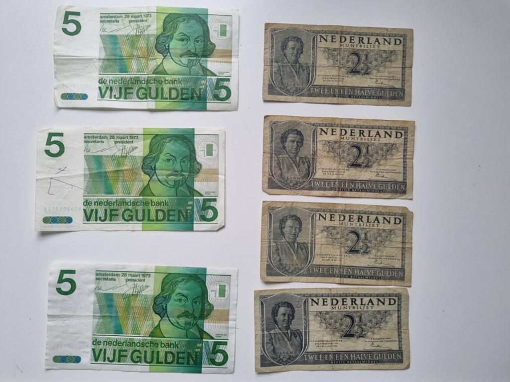 7 oude Bankbiljetten
€ 45, Ophalen of Verzenden, 10 gulden