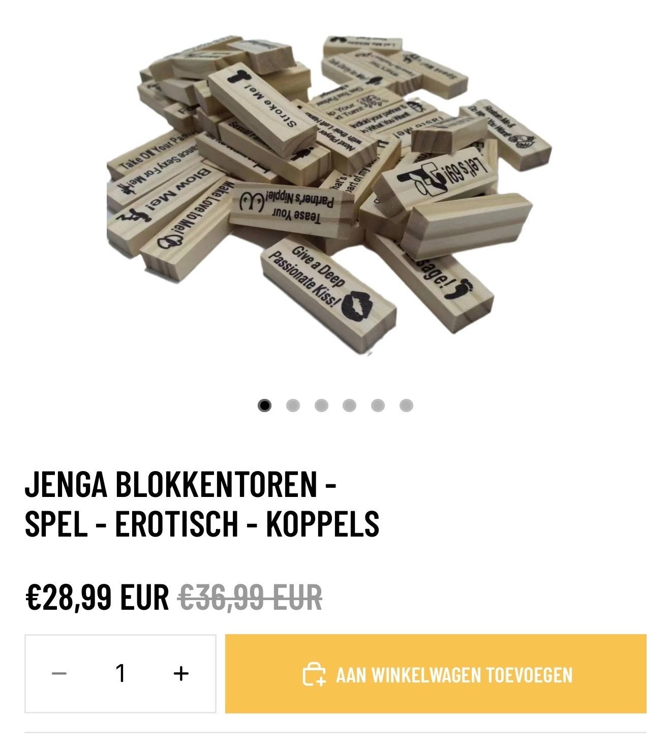 Jenga Blokkentoren Erotisch Spel voor Koppels - Nieuw, Ophalen of Verzenden, Nieuw