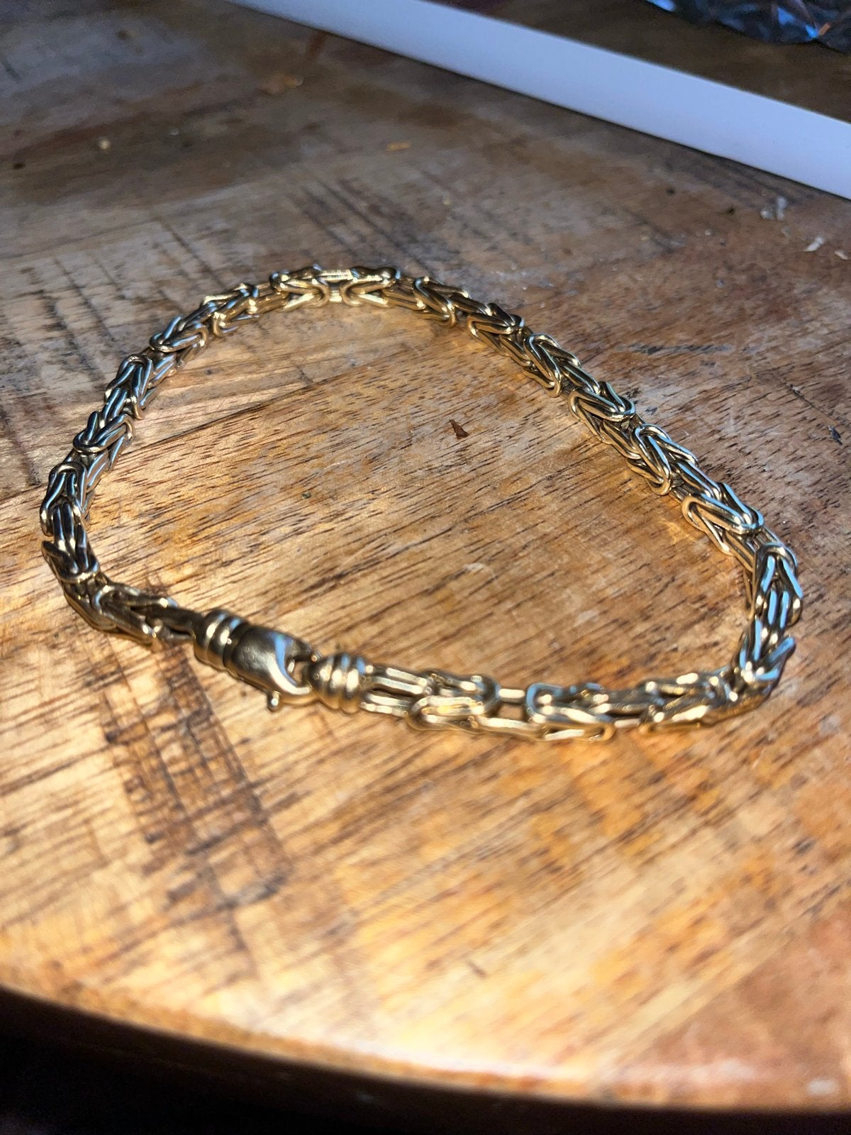14K Gouden Koningschakel Armband -, Ophalen, Zo goed als nieuw, Goud, Goud