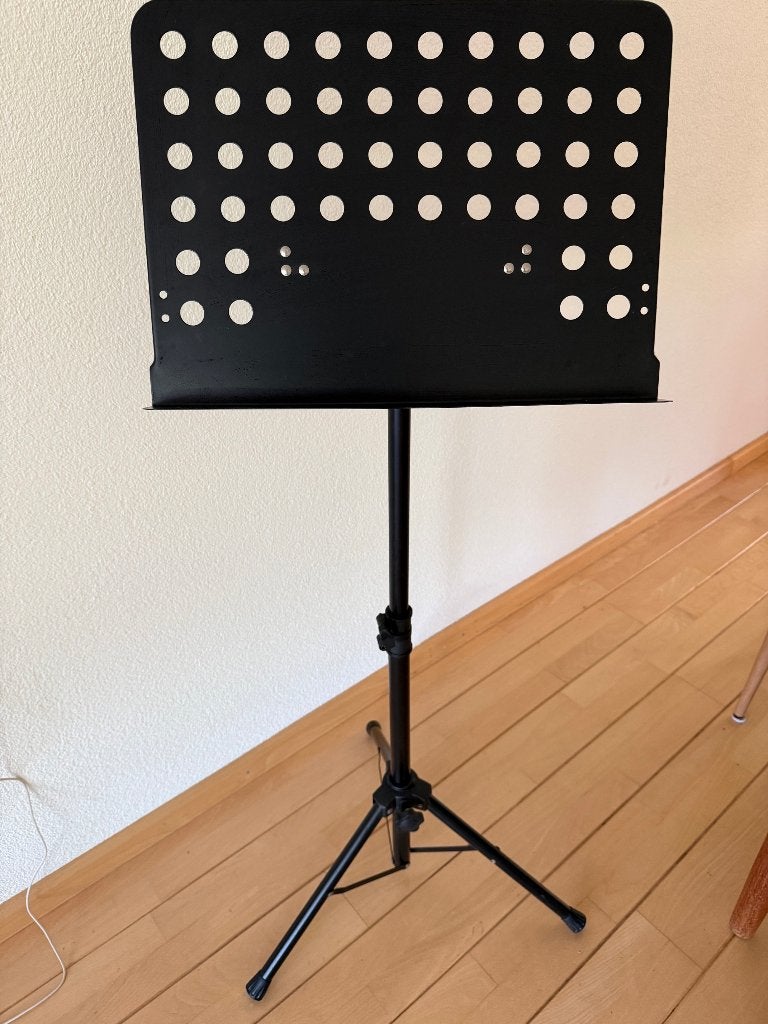 Verstelbare Muziekstandaard / Bladmuziek – Zwart, Muziek en Instrumenten, Ophalen, Zo goed als nieuw, Muziekstandaard, Klarinet