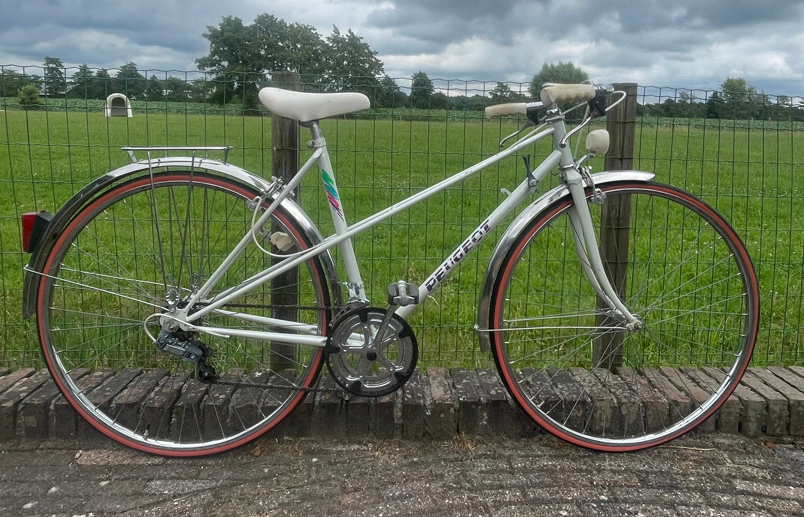 Vintage Peugeot mixte damesfiets, Fietsen en Brommers, Fietsen | Dames | Sportfietsen en Toerfietsen, 10 tot 15 versnellingen