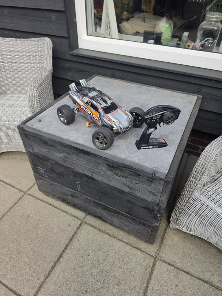 Traxxas Rustler VXL RC Auto's met Lader en Extra Onderdelen, Ophalen of Verzenden, Gebruikt