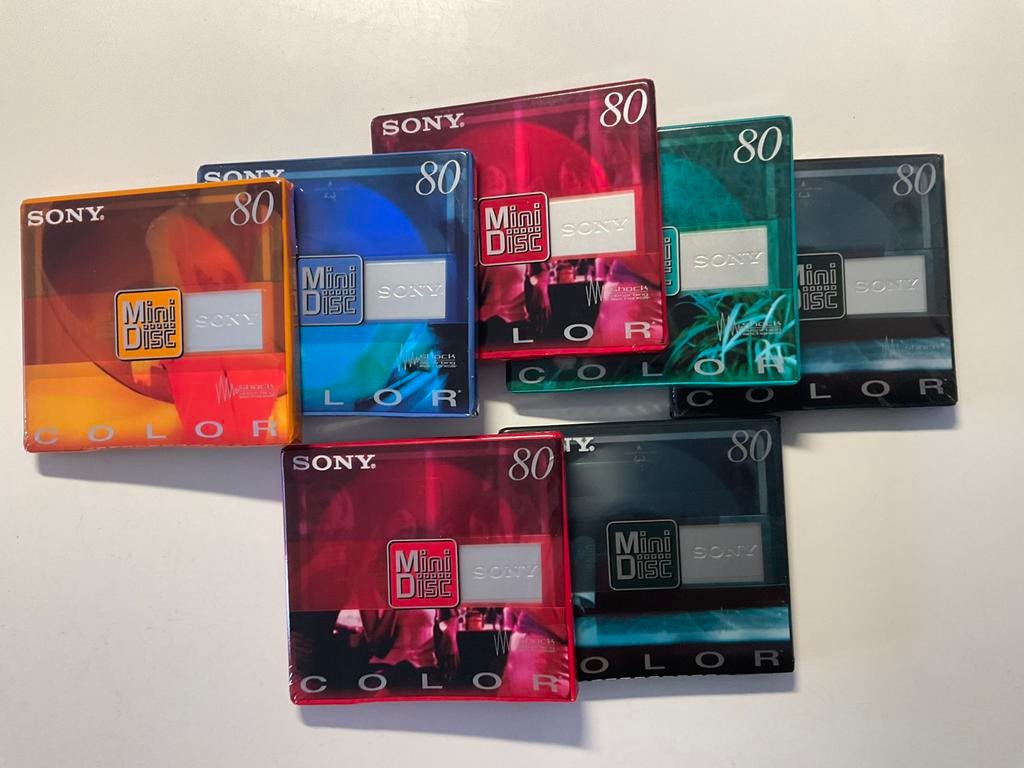 Minidisc’s SONY COL.COL. 7X nieuw in verpakking 80 min, Ophalen of Verzenden