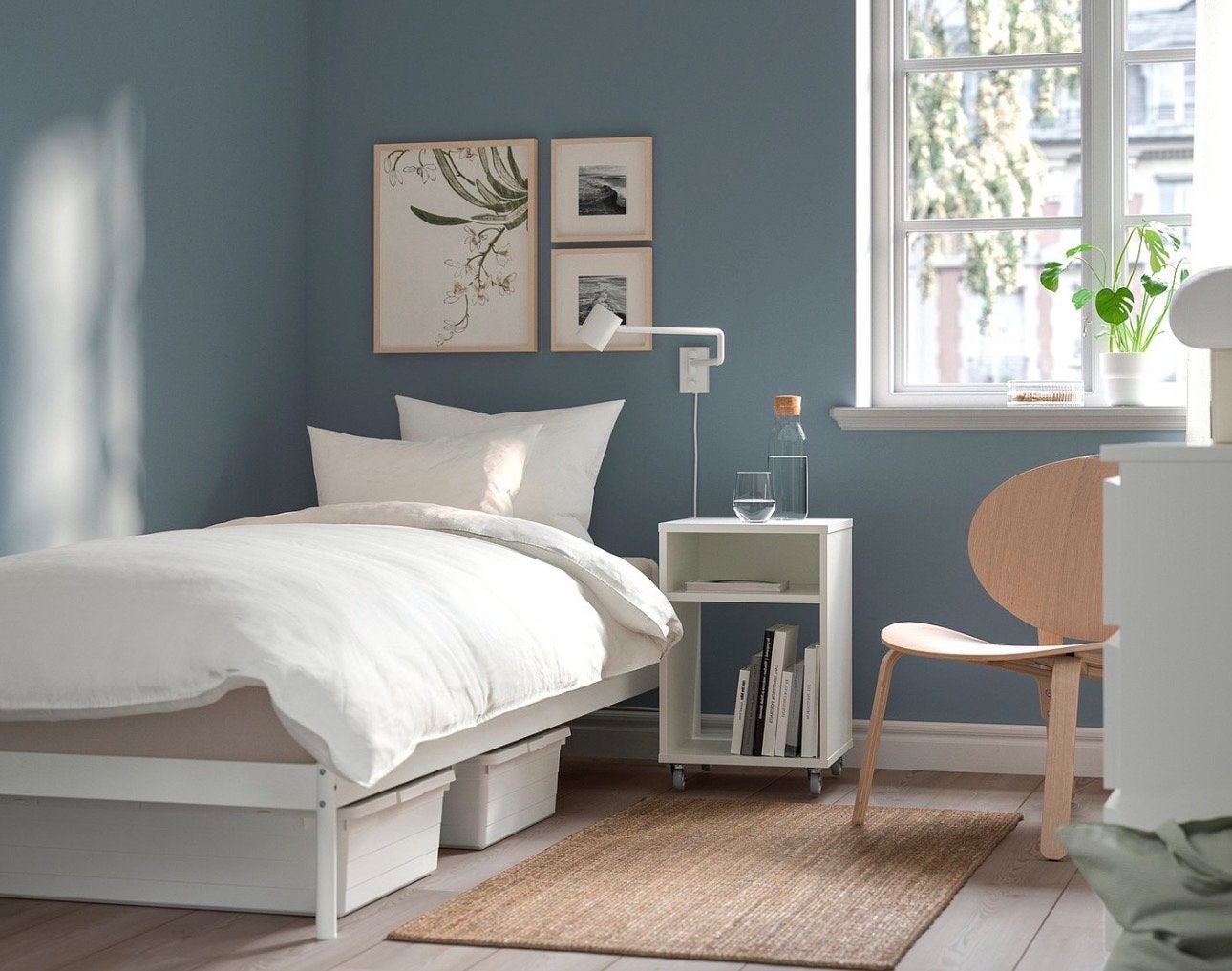 Zgan bed incl matras, topper, dekbedden en beddengoed, Huis en Inrichting, Ophalen, 90 cm, Eenpersoons, Wit