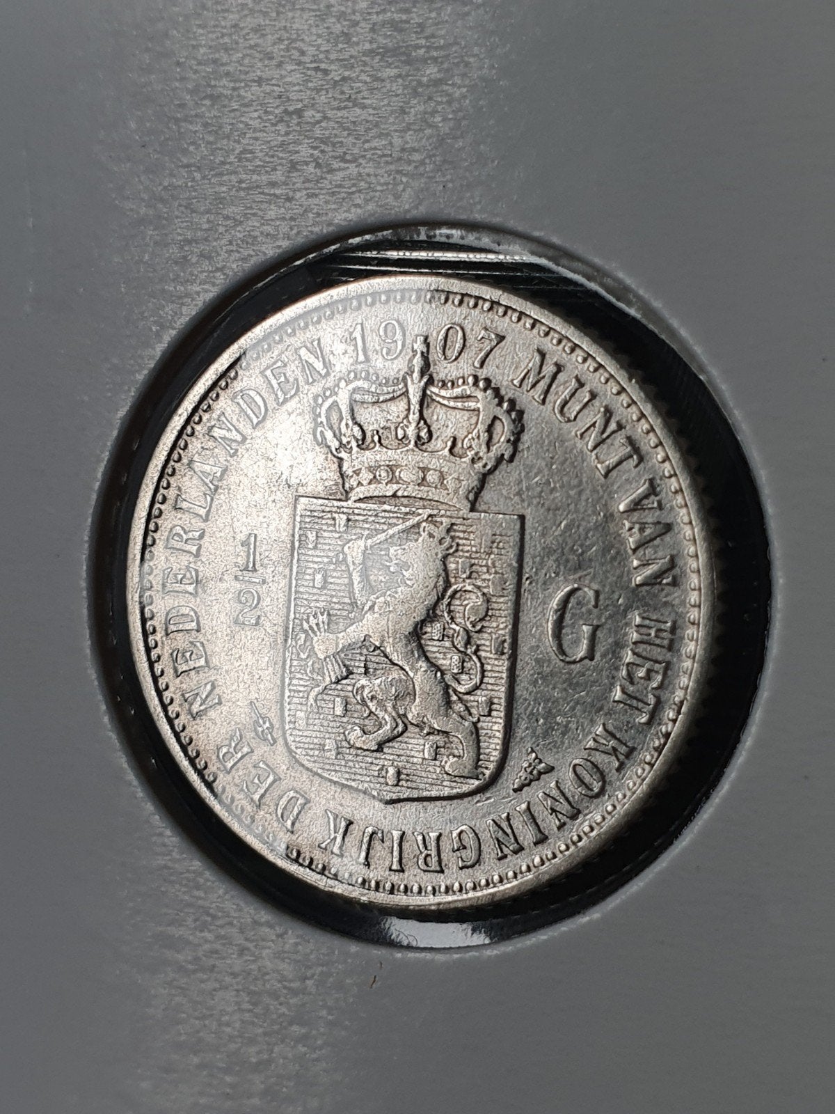 3 halve guldens 1907-1908-1909 Koningin Wilhelmina, ½ gulden, Setje, Zilver, Ophalen of Verzenden