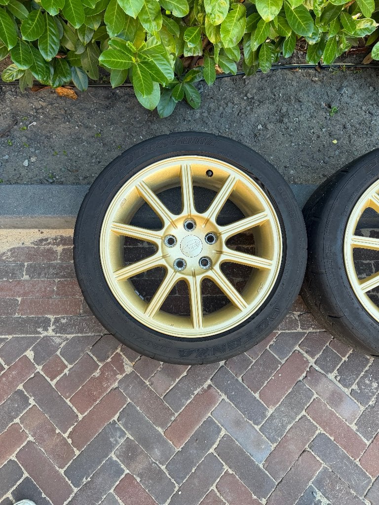 Originele Subaru Impreza WRX STI Velgen Goud, Ophalen, Gebruikt, 17 inch, Band(en)