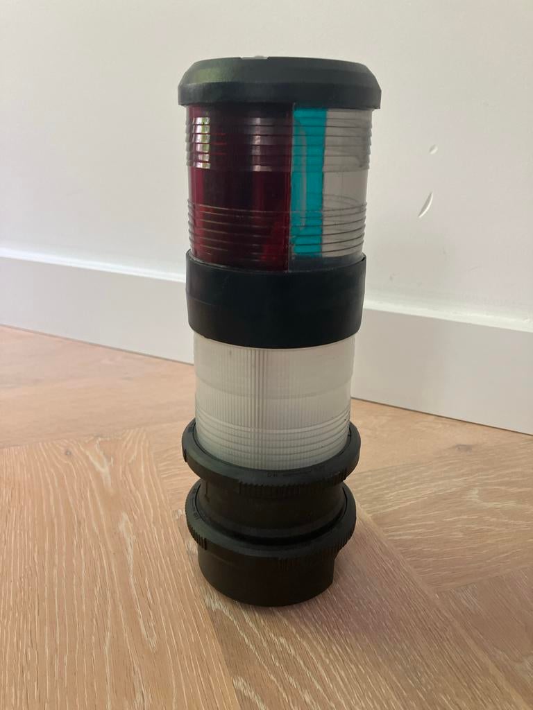 Aqua Signal serie 40 driekleur & ankerlicht, Ophalen, Gebruikt, Zeilboot