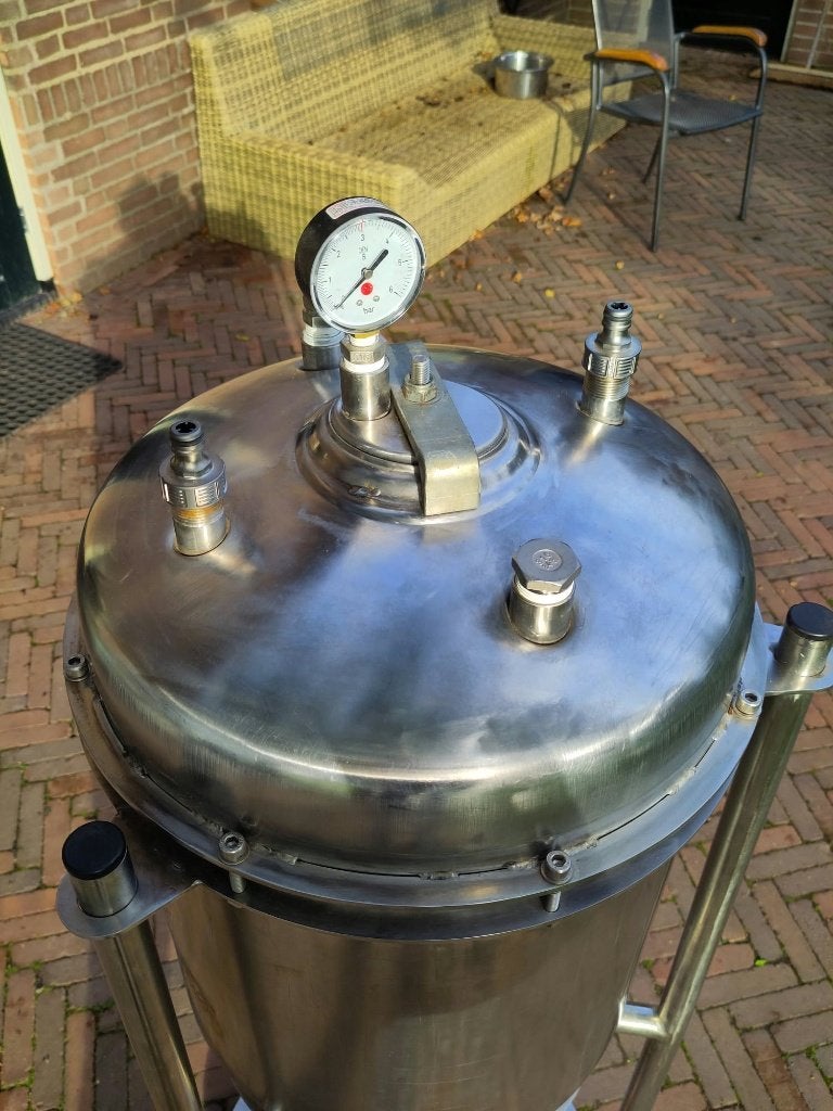 RVS Gistvat voor biervergisting, Ophalen, Gebruikt