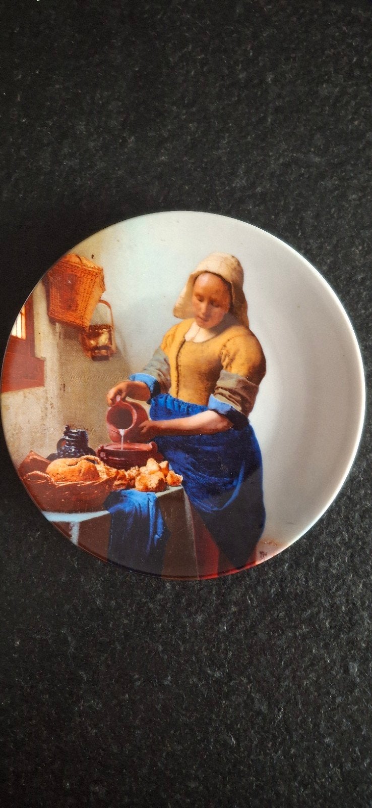Gusta gebaksbordje table tales Dutch master art melkmeisje, Huis en Inrichting, Overige merken, Overige typen, Ophalen of Verzenden