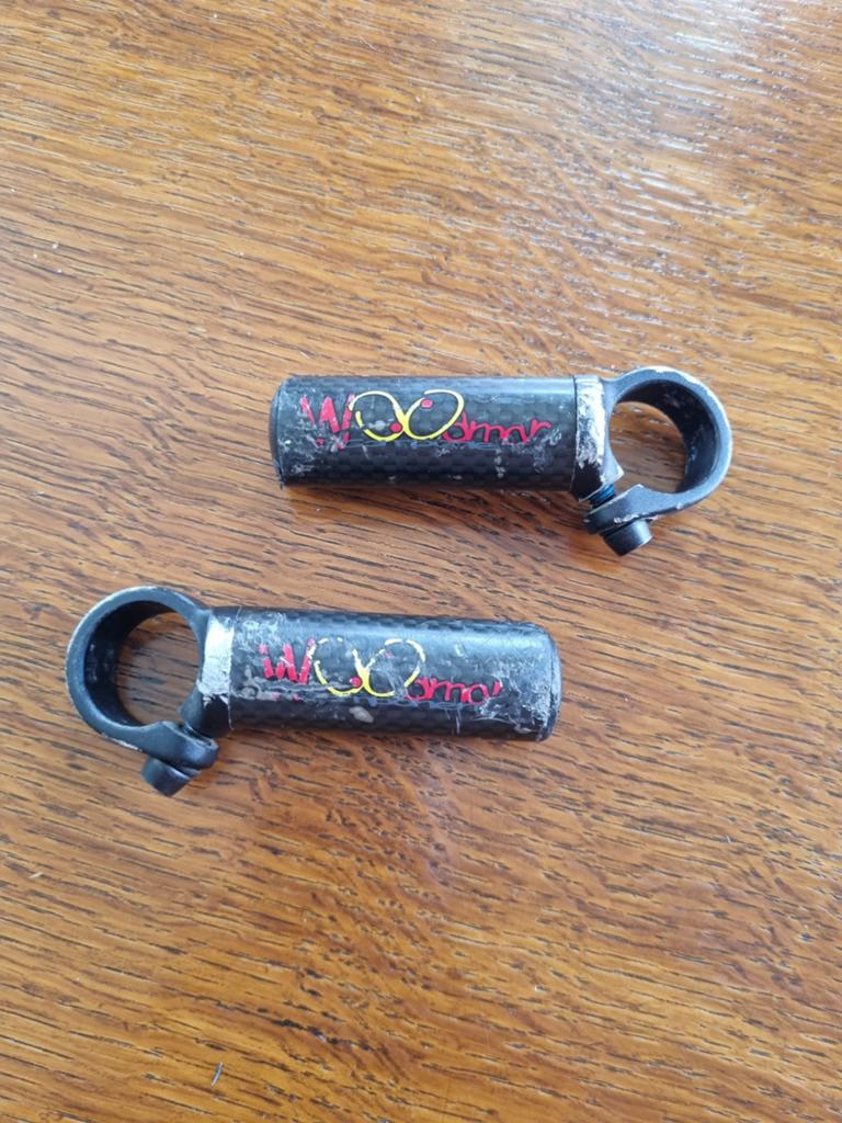 Woodman retro bar-ends 6cm, Gebruikt, Woodman, Stuur, Ophalen of Verzenden