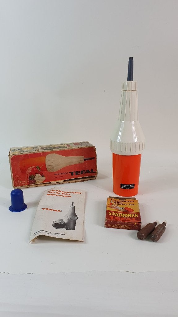 Vintage Tefal Slagroomspuit, compleet, originele doos. 4C8, Ophalen of Verzenden
