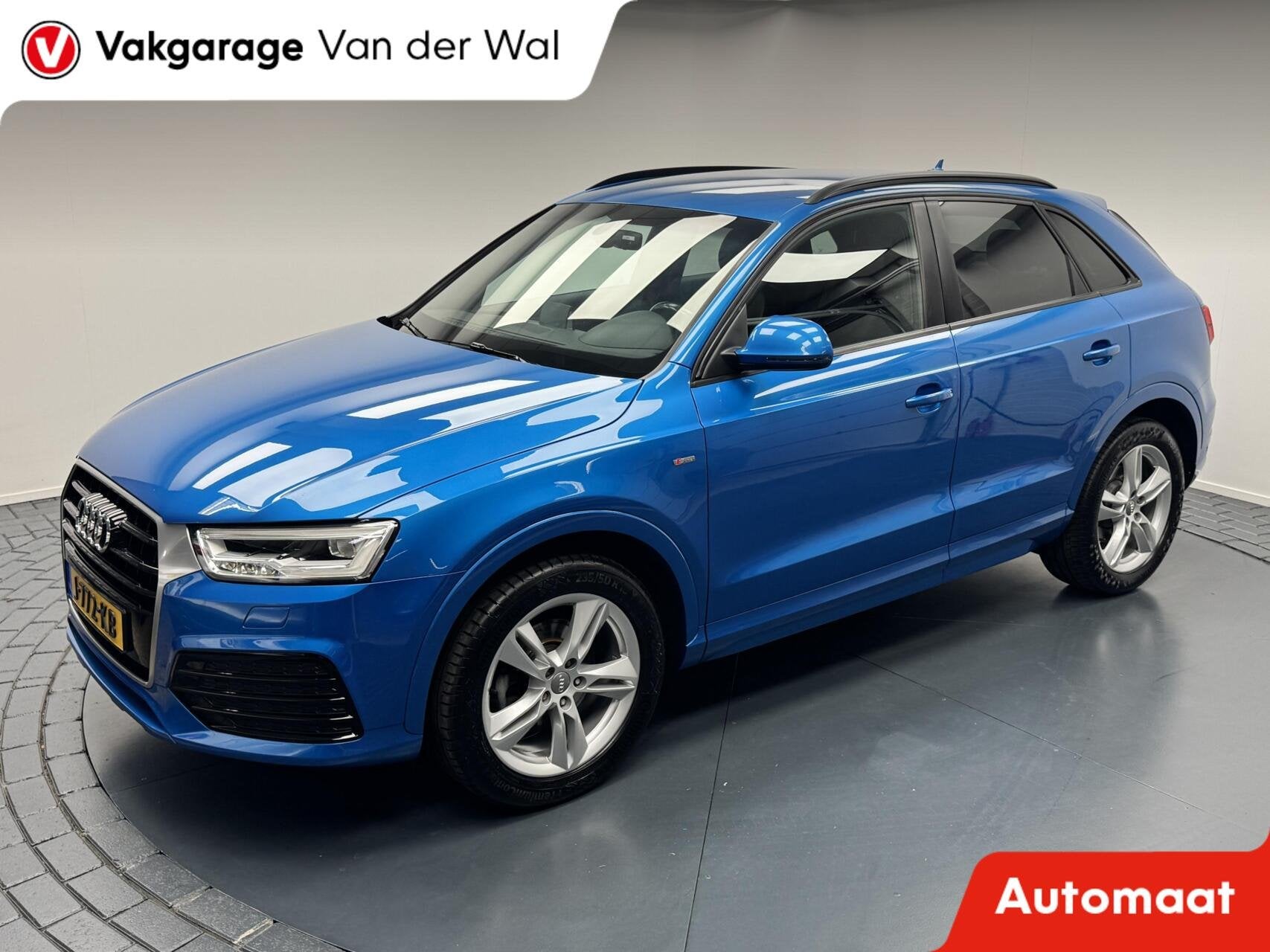 Audi Q3 1.4 TFSI CoD S-Line Automaat-Leder-Navigatie-Cr.cont, Auto's, 1380 kg, 4 cilinders, Blauw, Leder