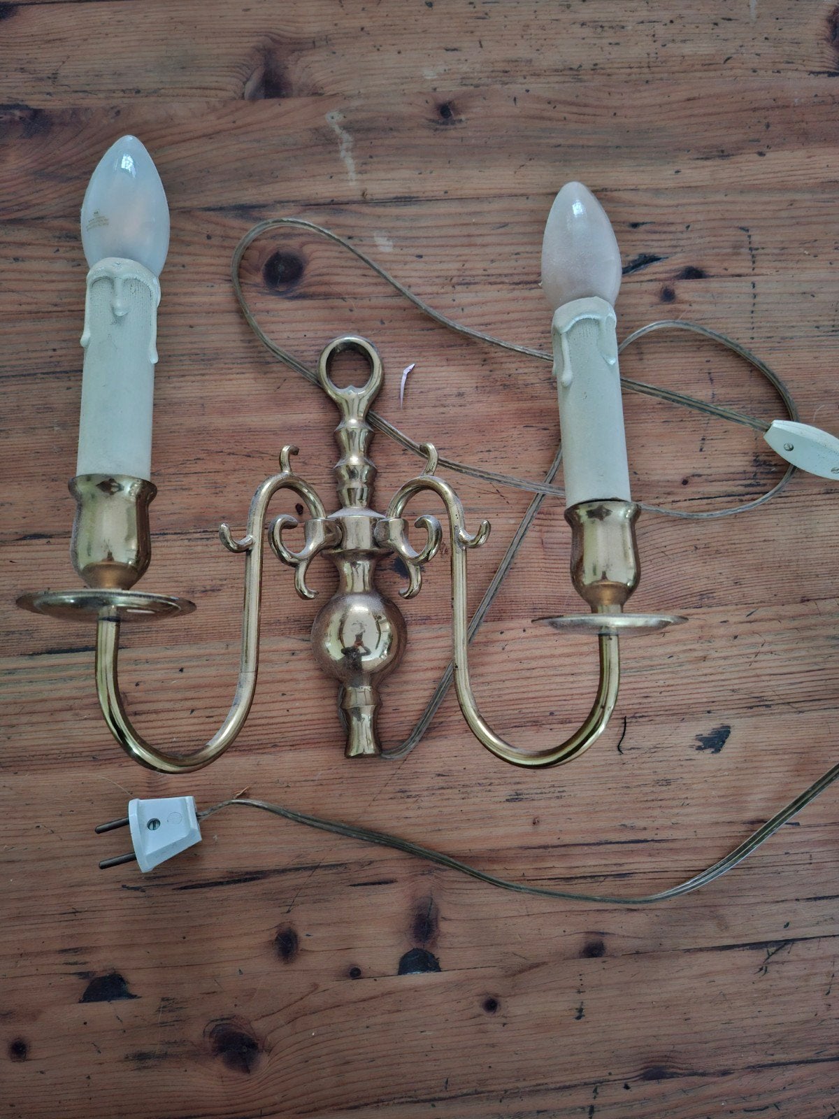 wandlamp kandelaar messing, Antiek en Kunst, Ophalen of Verzenden