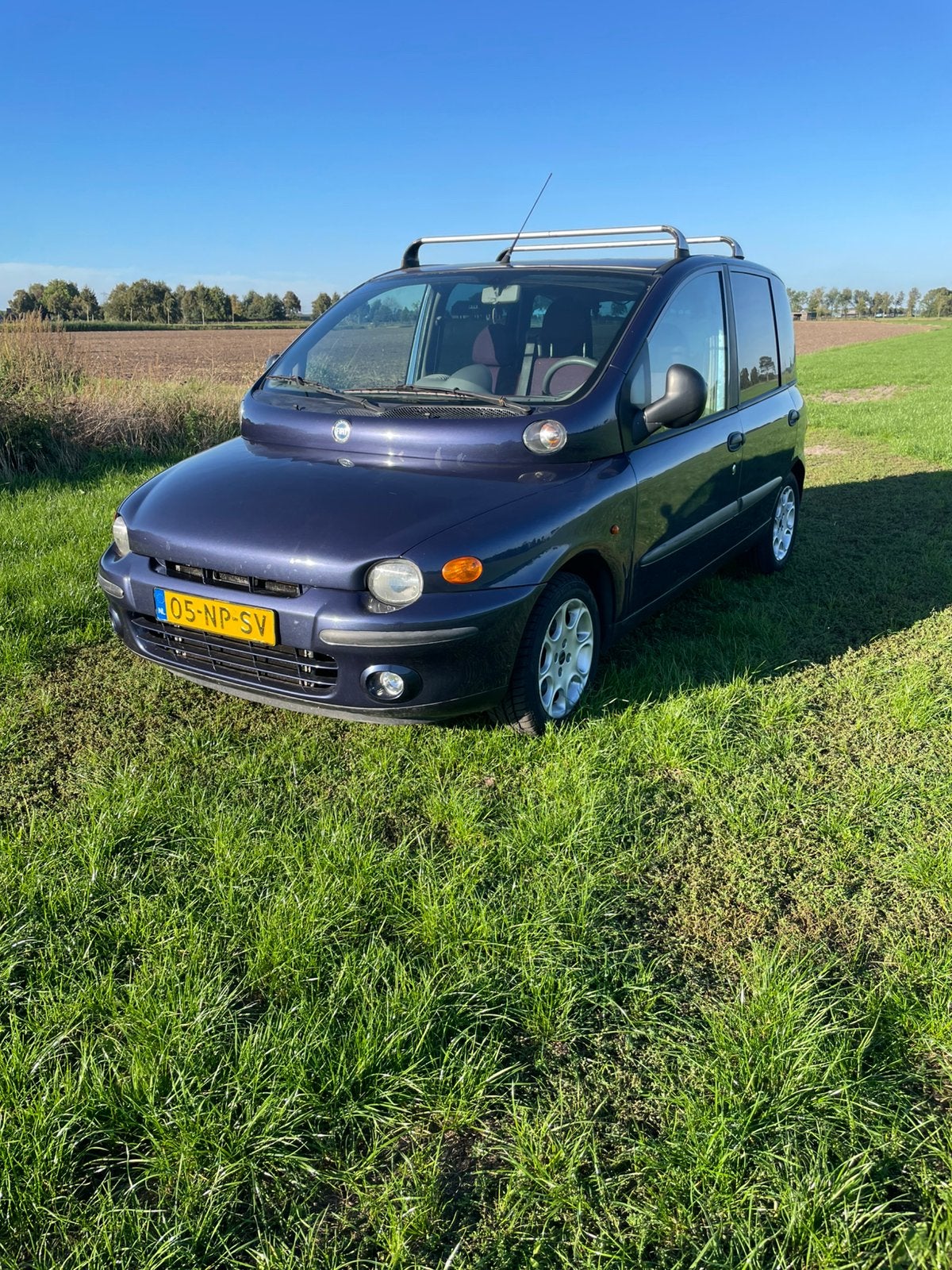 Fiat Multipla 1.6 16V 2004 Blauw, Auto's, Voorwielaandrijving, 1596 cc, Stof, Multipla