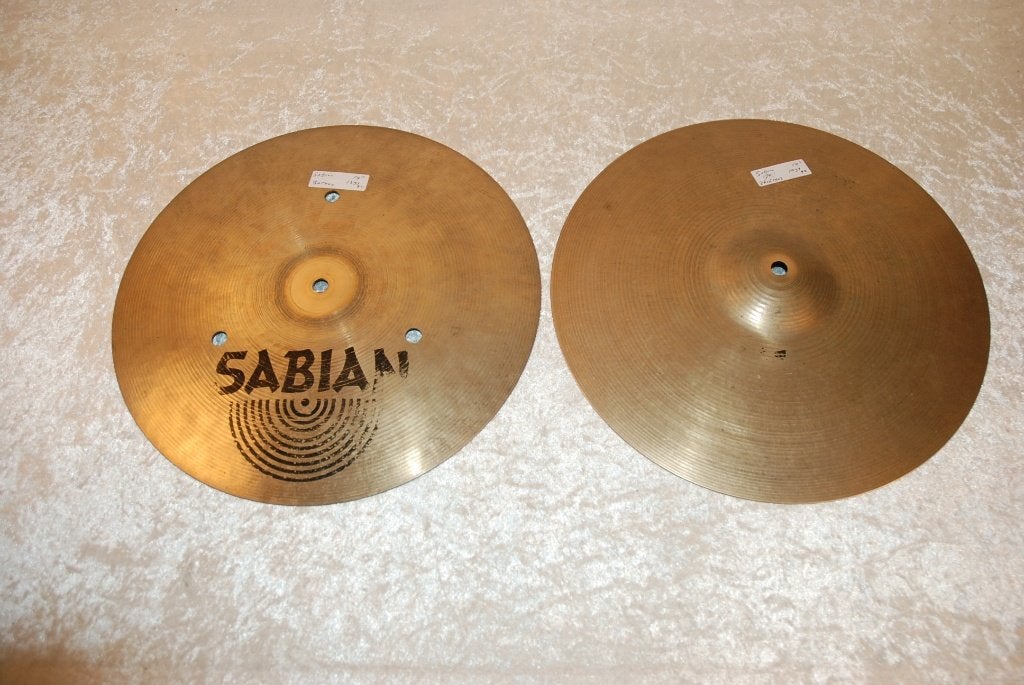 Sabian Flat hats Hihat bekkens  1094/1399gr14 inch <26261403, Sabian, Gebruikt, ., Drums of Percussie