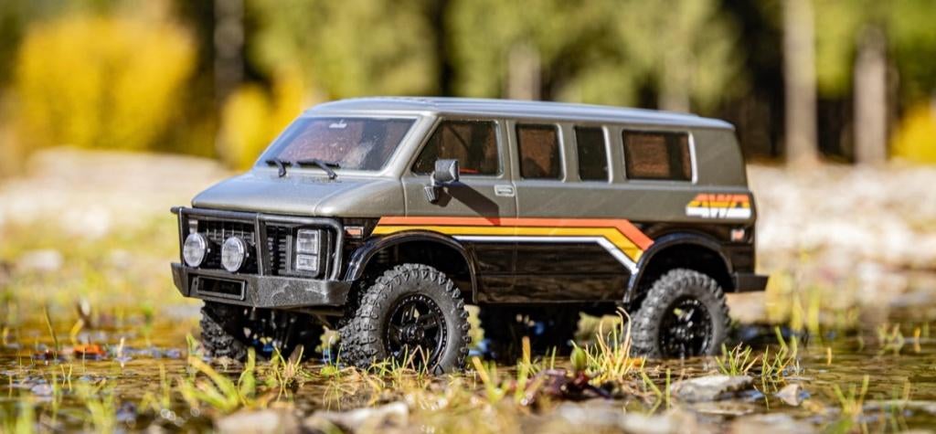 Hobby Plus 1:18 EVO Crawler Rock Van 2-Gear Portal Grey RTR, Elektro, Auto offroad, Nieuw, Ophalen of Verzenden