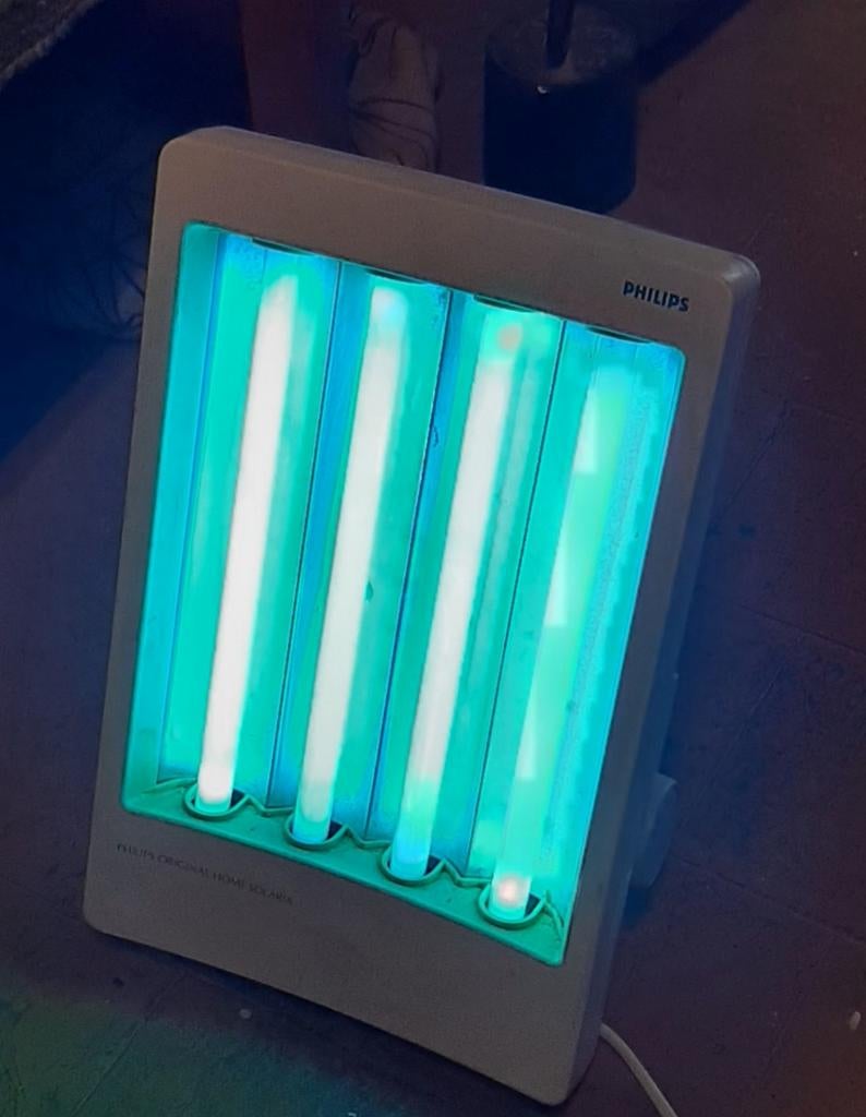 Philips home solaria, Witgoed en Apparatuur, Zonnebanken en Gezichtsbruiners, Ophalen, Gebruikt, Zonnebank enkelzijdig, Minder dan 10 lampen