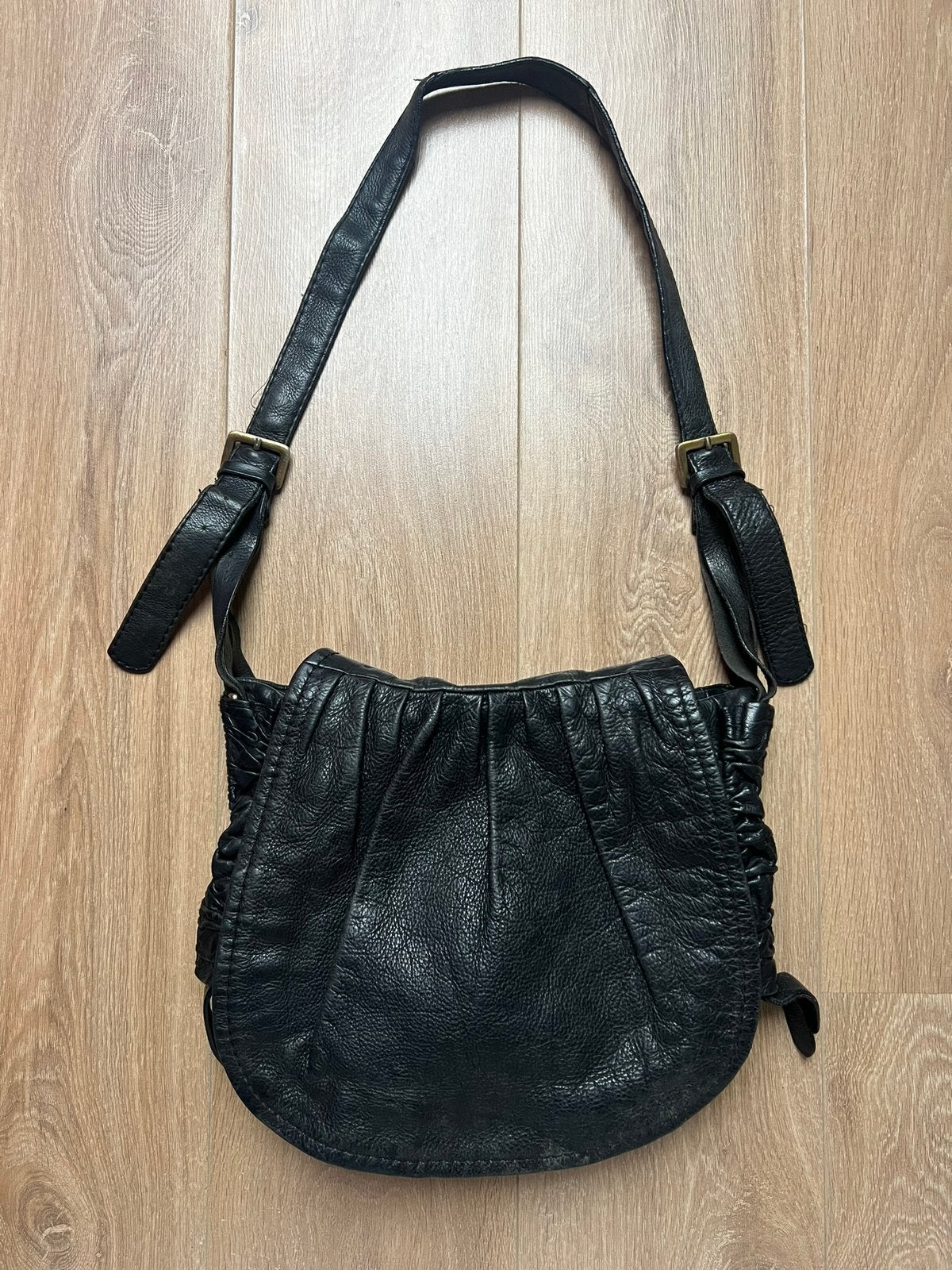 Zara zwart vegan lederen schoudertas met flap, Ophalen of Verzenden, Gebruikt, Zwart, Overige merken