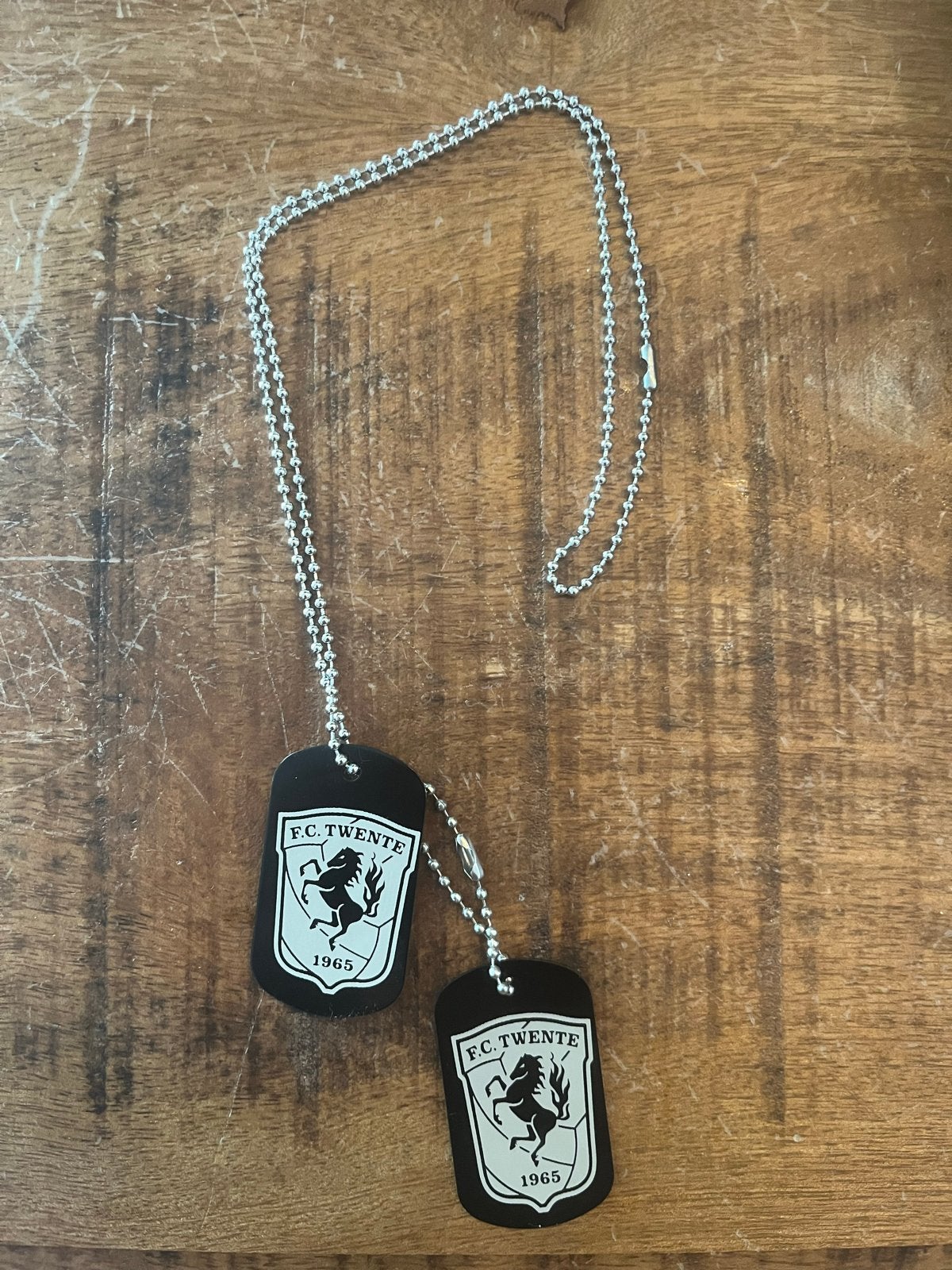 Custom Dog Tag Aluminium - Naam & Telefoonnummer & logo, Zwart, Nieuw, Ophalen of Verzenden, Overige materialen