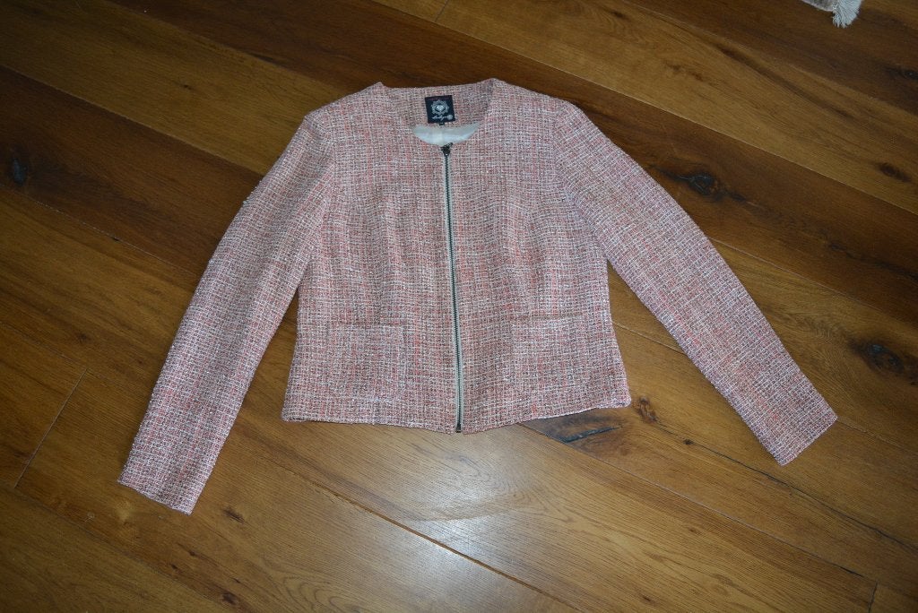 La Ligna, mooi rood gemeleerd jasje, maat 42, Kleding | Dames, Maat 42/44 (L), Ophalen of Verzenden, Zo goed als nieuw, Jasje