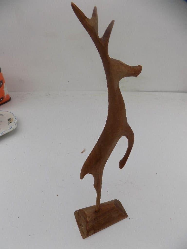 Vintage hert teak retro brocante jaren 50 60 gestileerd, Huis en Inrichting, Ophalen of Verzenden, Gebruikt, Hout