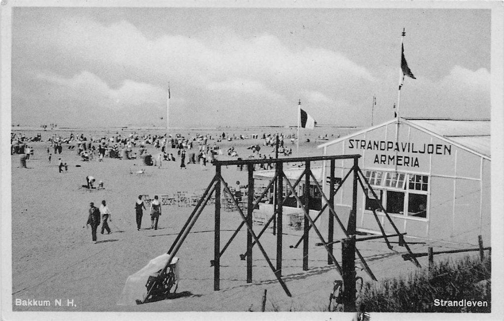 703-053-023 Strandpaviljoen Armeria Bakkum Strandleven, Verzenden, Voor 1920, Noord-Holland