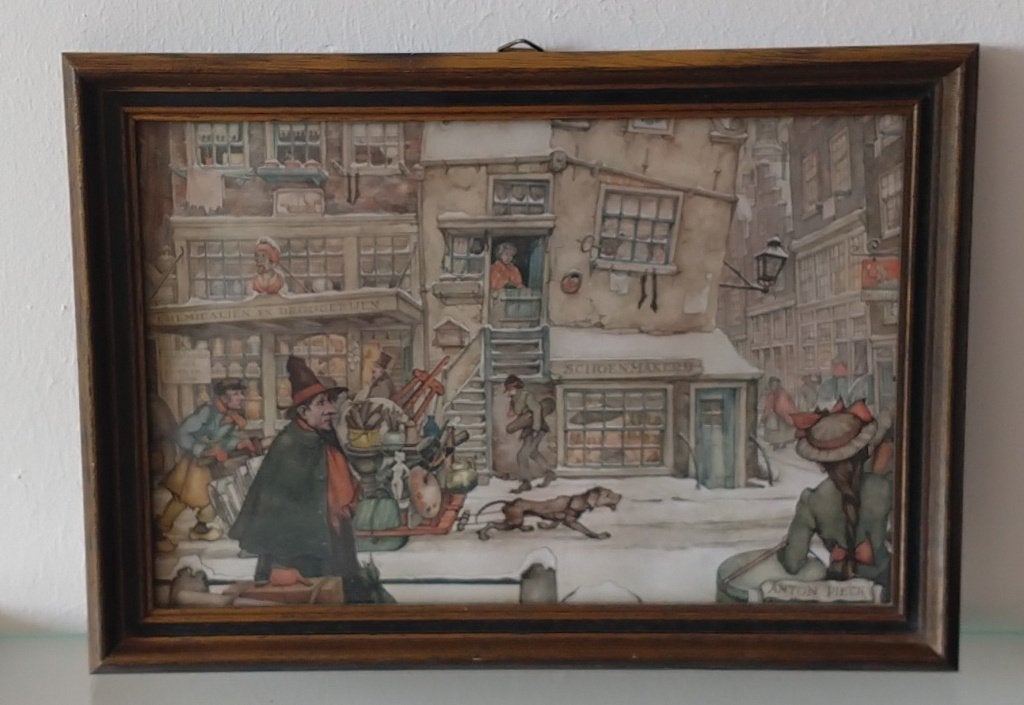 anton pieck illustraties,  ingelijst, volgnr 22, Ophalen of Verzenden
