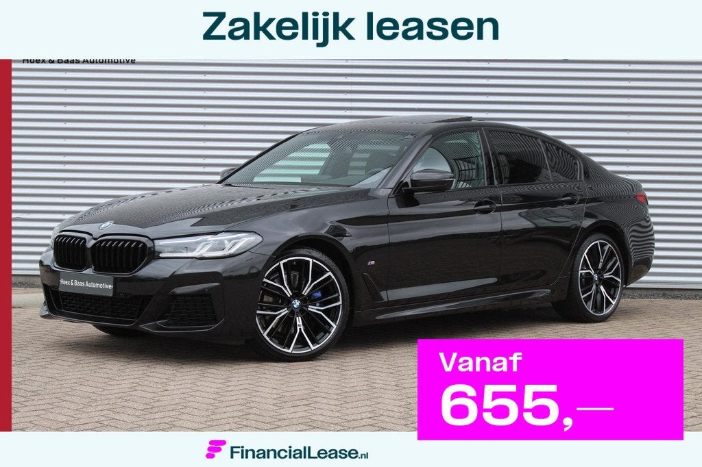 BMW 5-serie 520i M-Sport/Schuifdak/Sfeerverl/20inch/Leder, 1998 cc, Achterwielaandrijving, Gebruikt, Euro 6