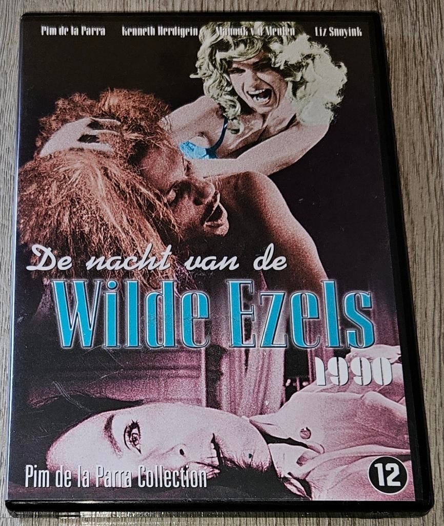 De Nacht van de Wilde Ezels (1990) - Pim de la Parra DVD, Vanaf 12 jaar, Ophalen of Verzenden, Gebruikt, Overige genres