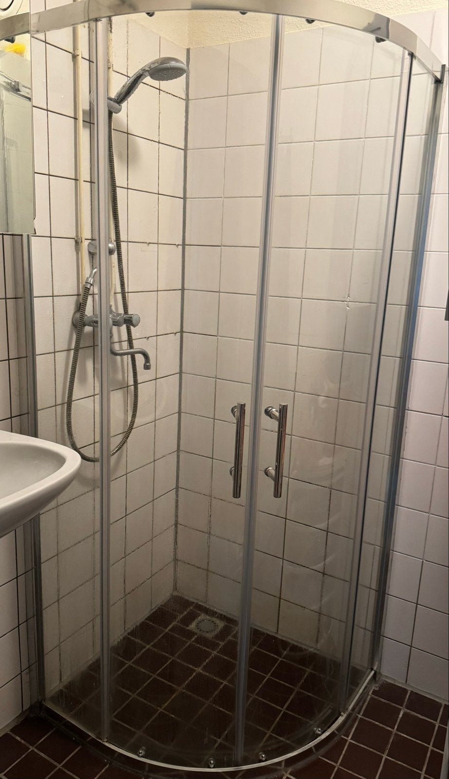 Douchecabine met schuifdeuren, Ophalen of Verzenden, Gebruikt, Glas, Douche