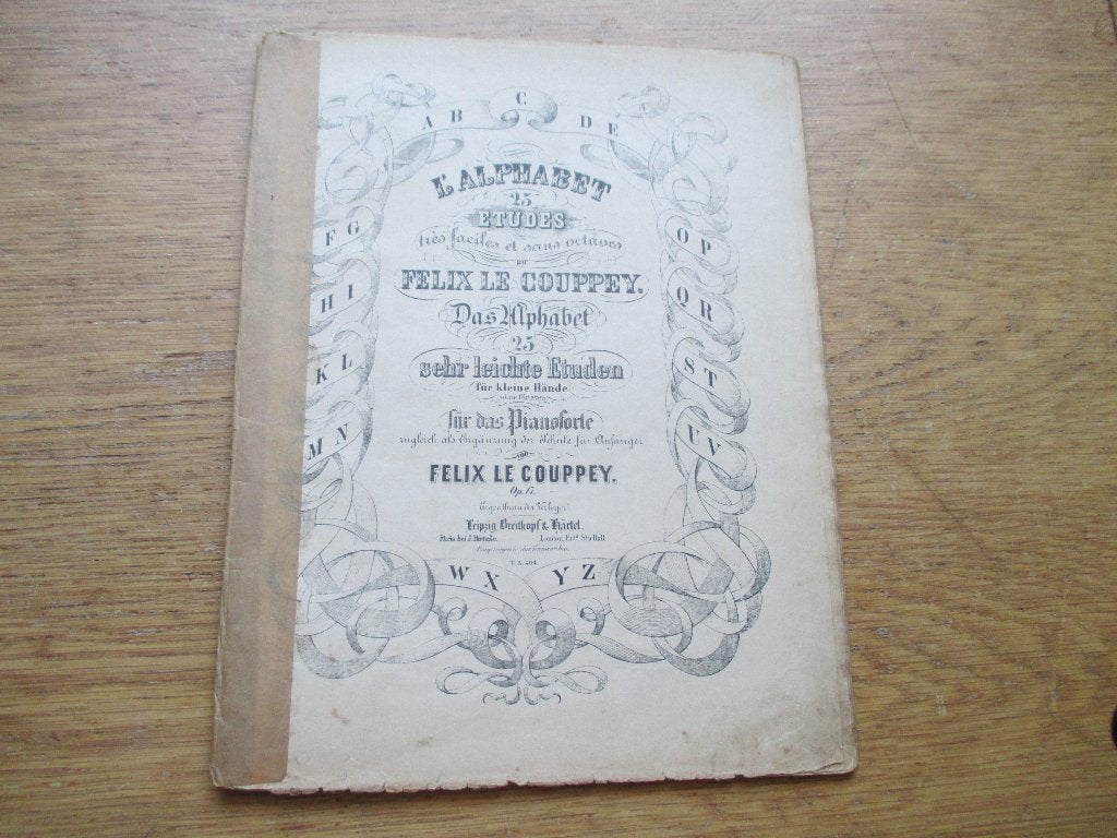 FELIX LE COUPPEY - L. ALPHABET - 25 PIANO ETUDES-, Gebruikt, Klassiek, Ophalen of Verzenden, Artiest of Componist