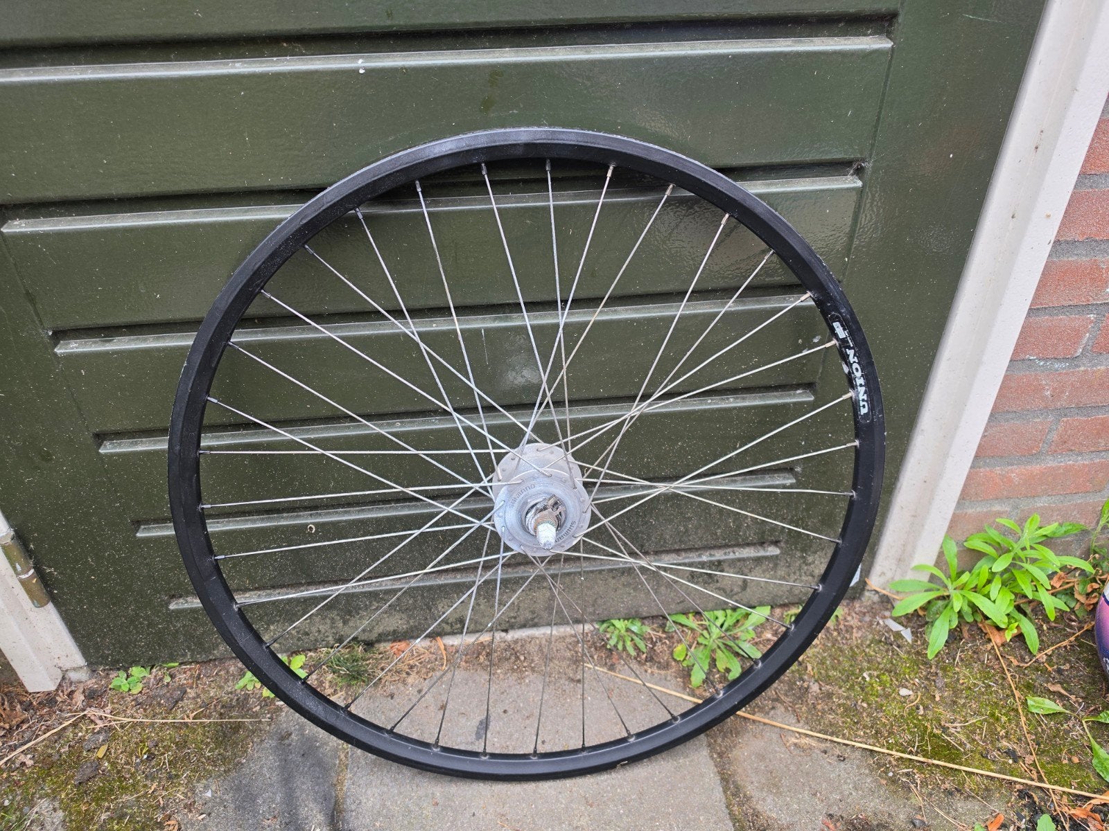 Union Voorwiel met Shimano naaf - Gebruikt, Fietsen en Brommers, Gebruikt, Stadsfiets, Union, Aluminium