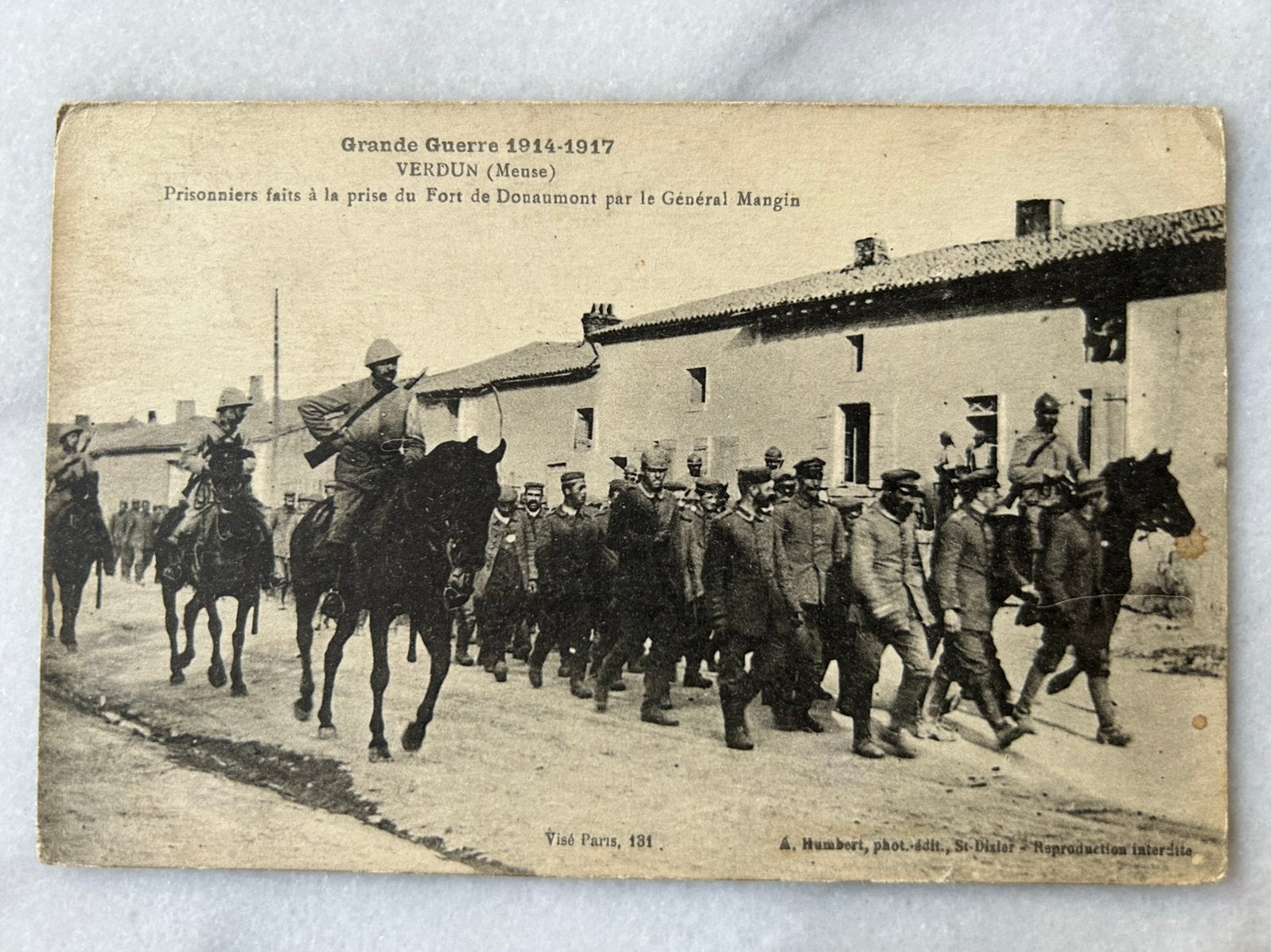 Wo1: ak Verdun prisonniers du fort Douamont duitse gevangene, Ophalen of Verzenden, Landmacht, Duitsland, Foto of Poster