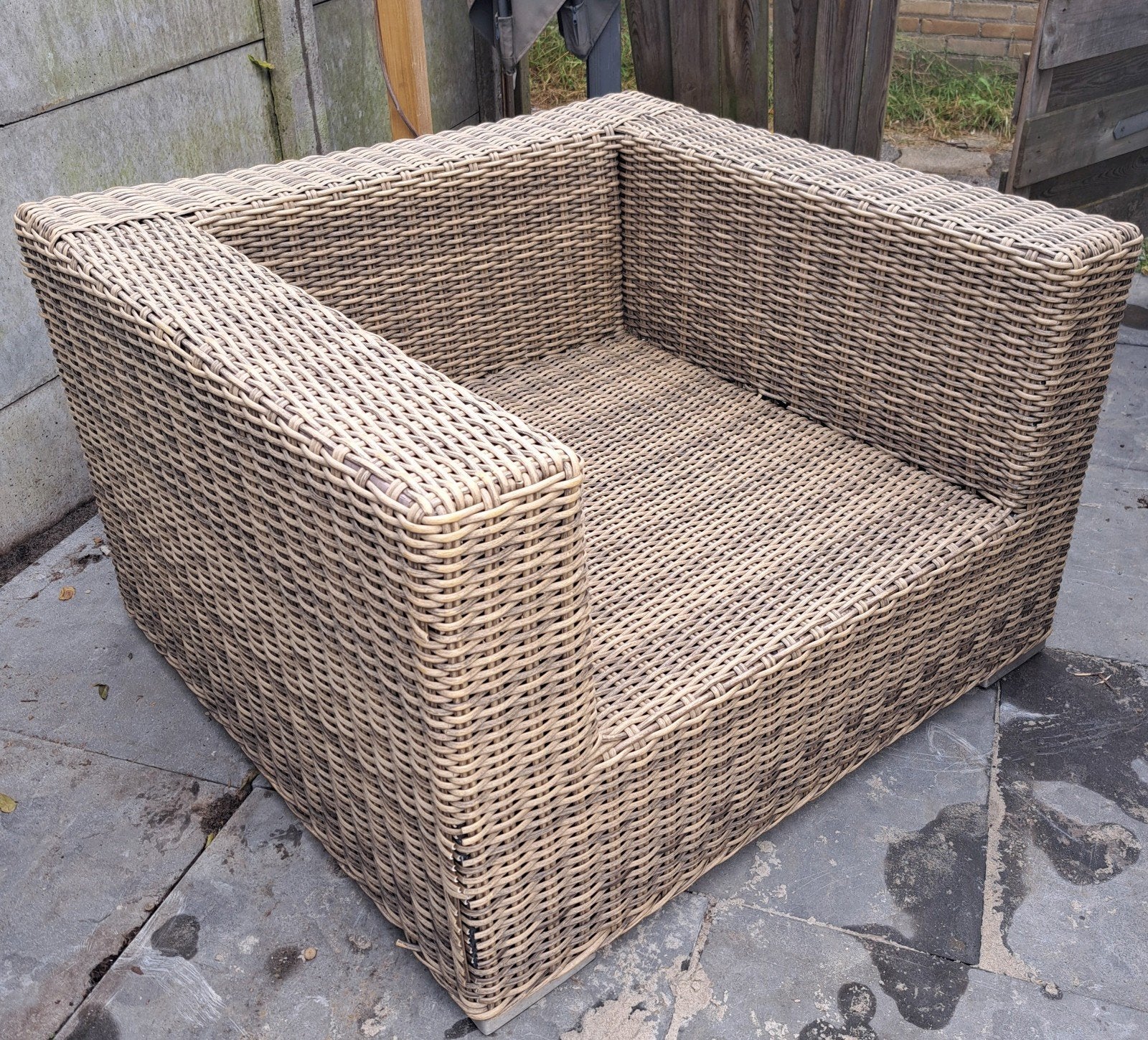 loungestoel, Ophalen, Wicker, 2 zitplaatsen