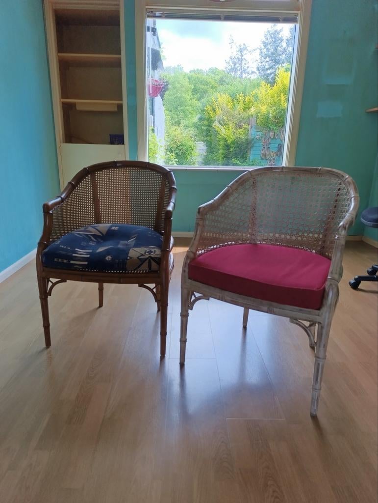 Faux bamboo stoelen, Ophalen, Gebruikt