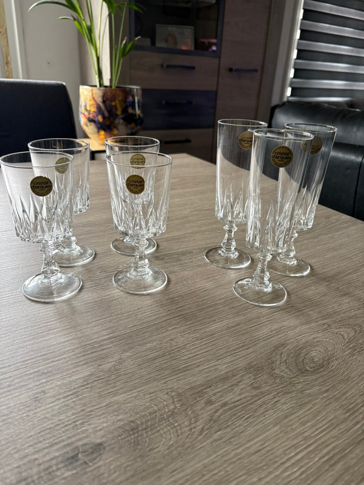 Vintage kristalglazen, Ophalen of Verzenden, Zo goed als nieuw, Kristal, Overige typen