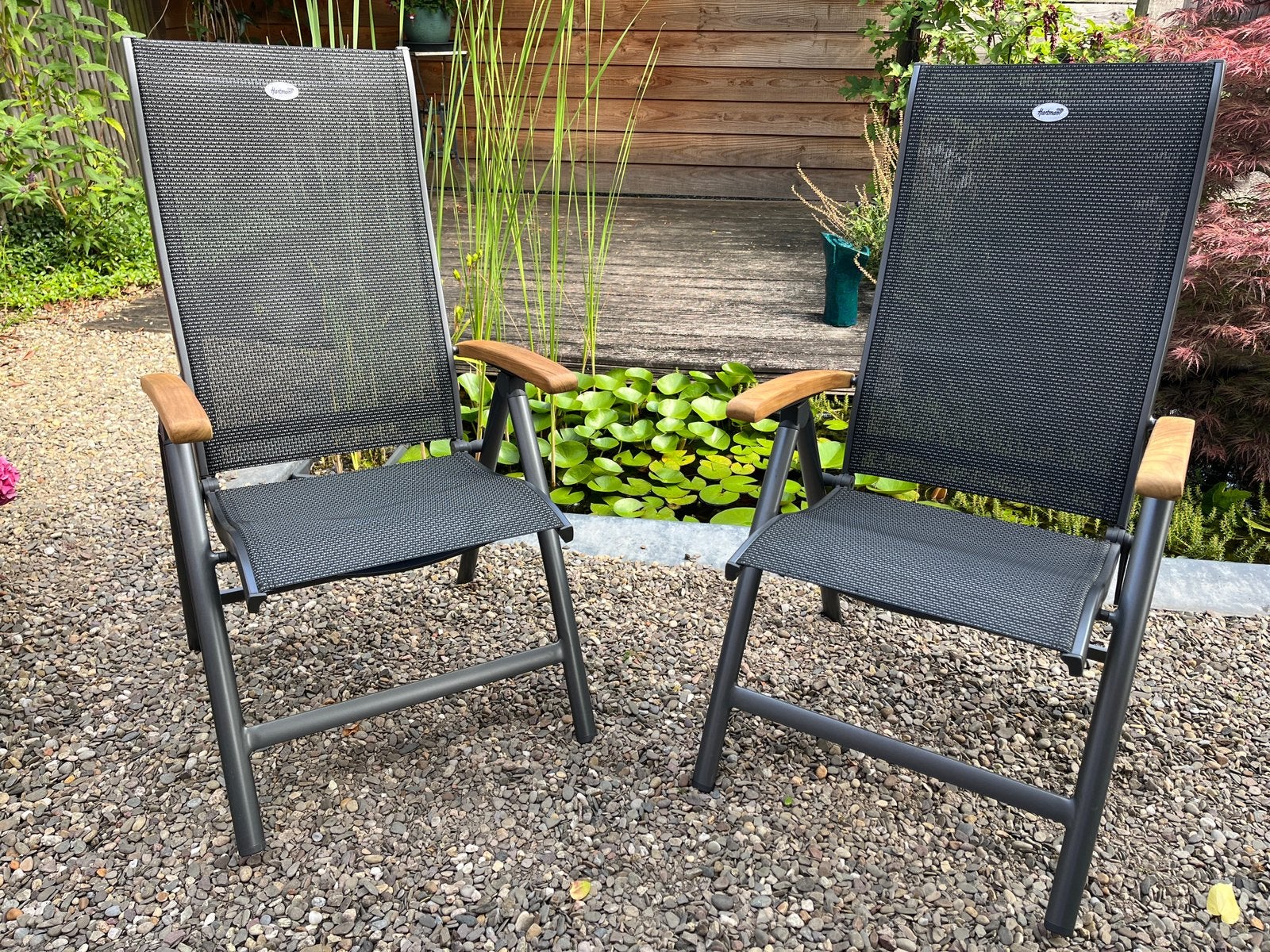 2 Hartman Roma standenstoelen, Tuin en Terras, Tuinstoelen, Ophalen, Zo goed als nieuw, Aluminium
