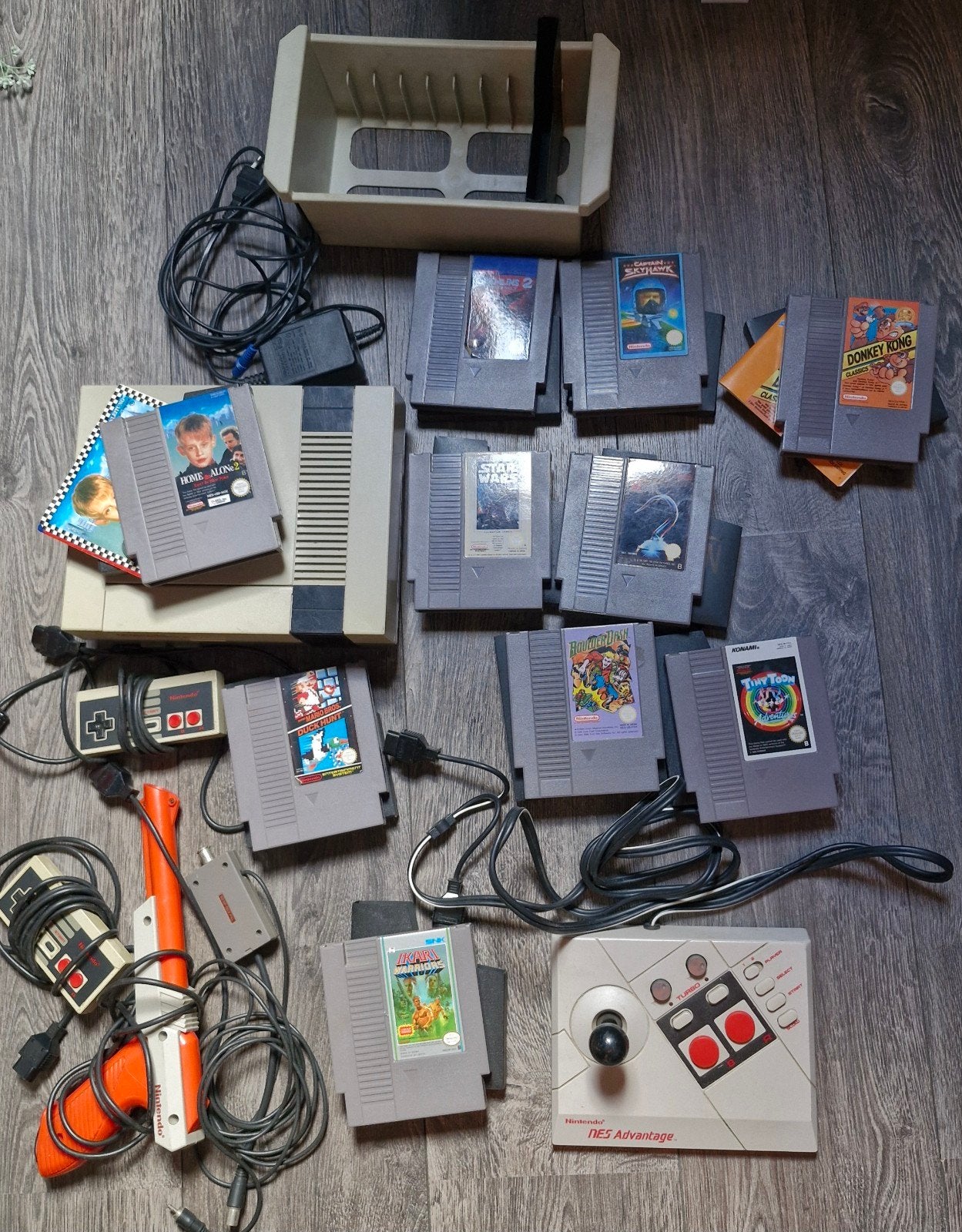 Grote collectie Nintendo NES, Spelcomputers en Games, Ophalen, Gebruikt, Met 3 controllers of meer, Met zapper/pistool
