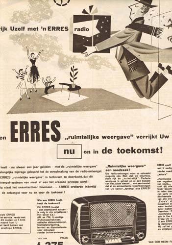 R.S.Stokvis - Radio - Advertentie uit Tijdschrift 1954, Ophalen of Verzenden, 1940 tot 1960, Knipsel(s)