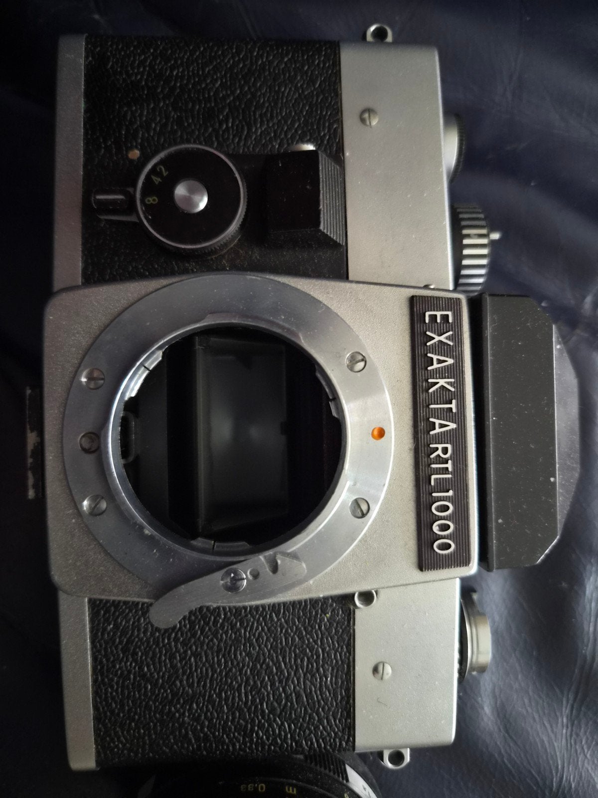 Exakta RTL 1000 Spiegelreflexcamera met Meyer, Ophalen of Verzenden, Gebruikt, Spiegelreflex, Overige Merken